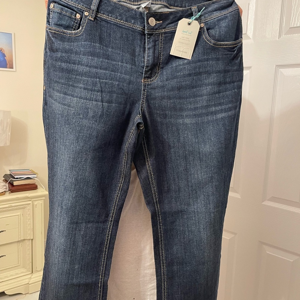 Maurices Dark Blue Straight Leg Jeans